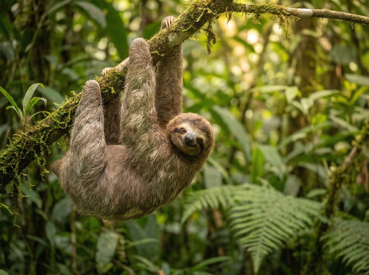 母狗树懒视频 - 热带雨林树懒慢生活视频演示